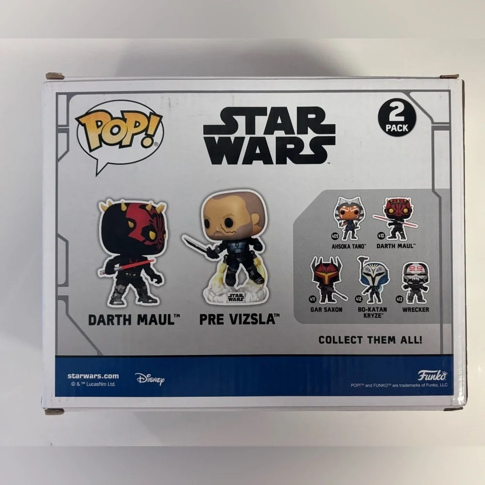 Star Wars Darth Maul vs Pre Vizsla 2-Pack Funko Pop GameStop Exclusive NEW